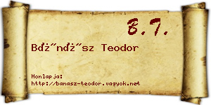 Bánász Teodor névjegykártya